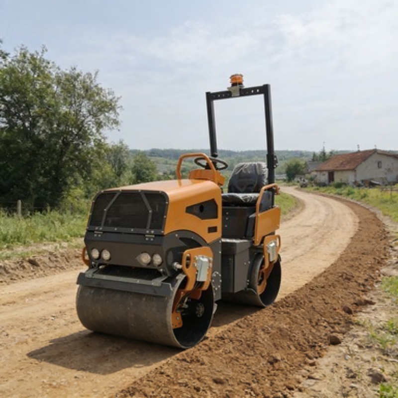 Heavy Equipment Construction - รถบดอัดดินแบบสั่นสะเทือนสำหรับงานหนัก เครื่องจักรก่อสร้างดีเซลขนาดเล็ก สำหรับดินและยางมะตอย