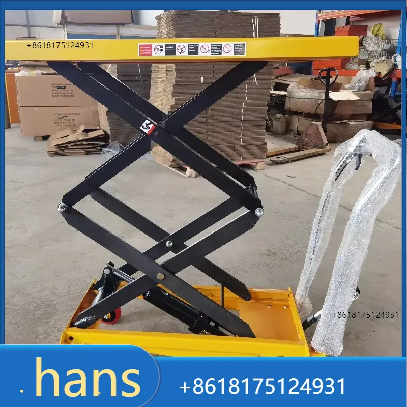 Scissor Lift Table Hydraulic - 2026 ขายตรงจากโรงงาน โต๊ะยกไฮดรอลิกแบบกรรไกรเคลื่อนที่ด้วยมือ 100KG 500KG แท่นยกขนาดเล็กแบบเข็นมือ