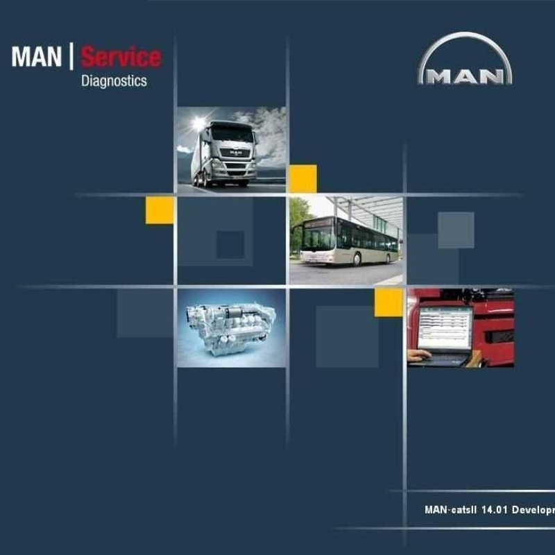 Heavy Equipment Software - ซอฟต์แวร์เครื่องมือวินิจฉัยรถบรรทุก MAN-Cats II เวอร์ชัน 14.01.00 [2014]