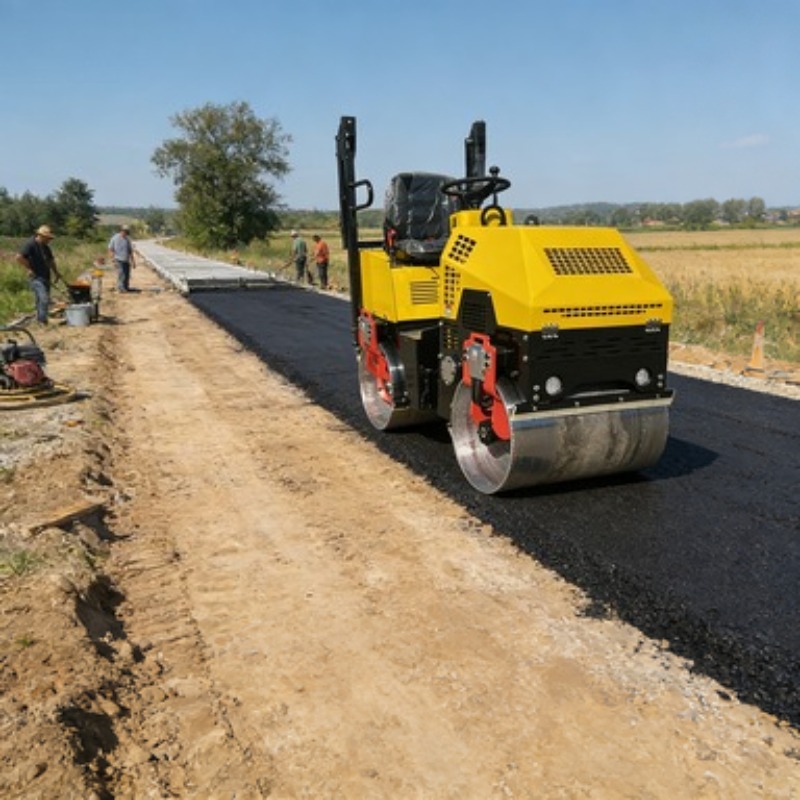 รถบดถนนแบบดรัมเดี่ยว เครื่องบด - Heavy Equipment Construction บทวิจารณ์และราคา