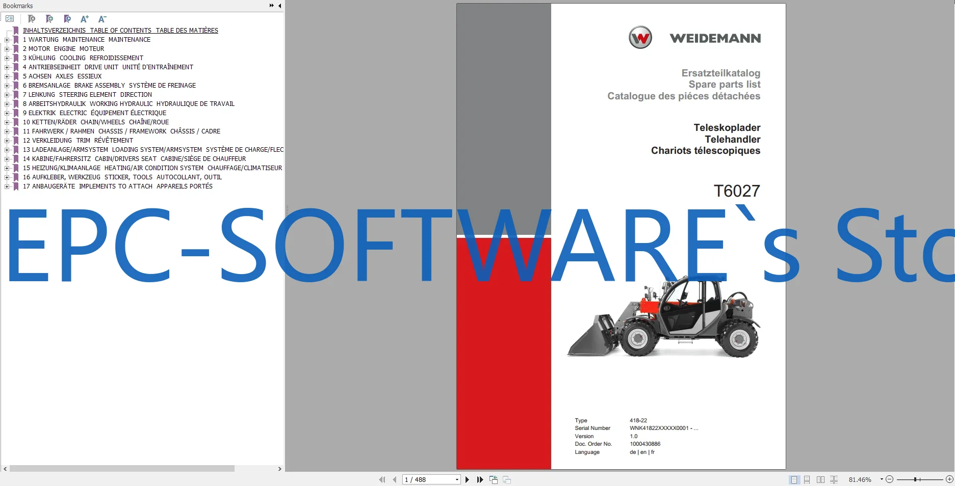 EPC-SOFTWARE Weidemann แคตตาล็ - Heavy Equipment Software บทวิจารณ์และราคา